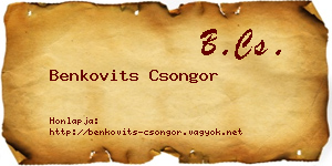 Benkovits Csongor névjegykártya